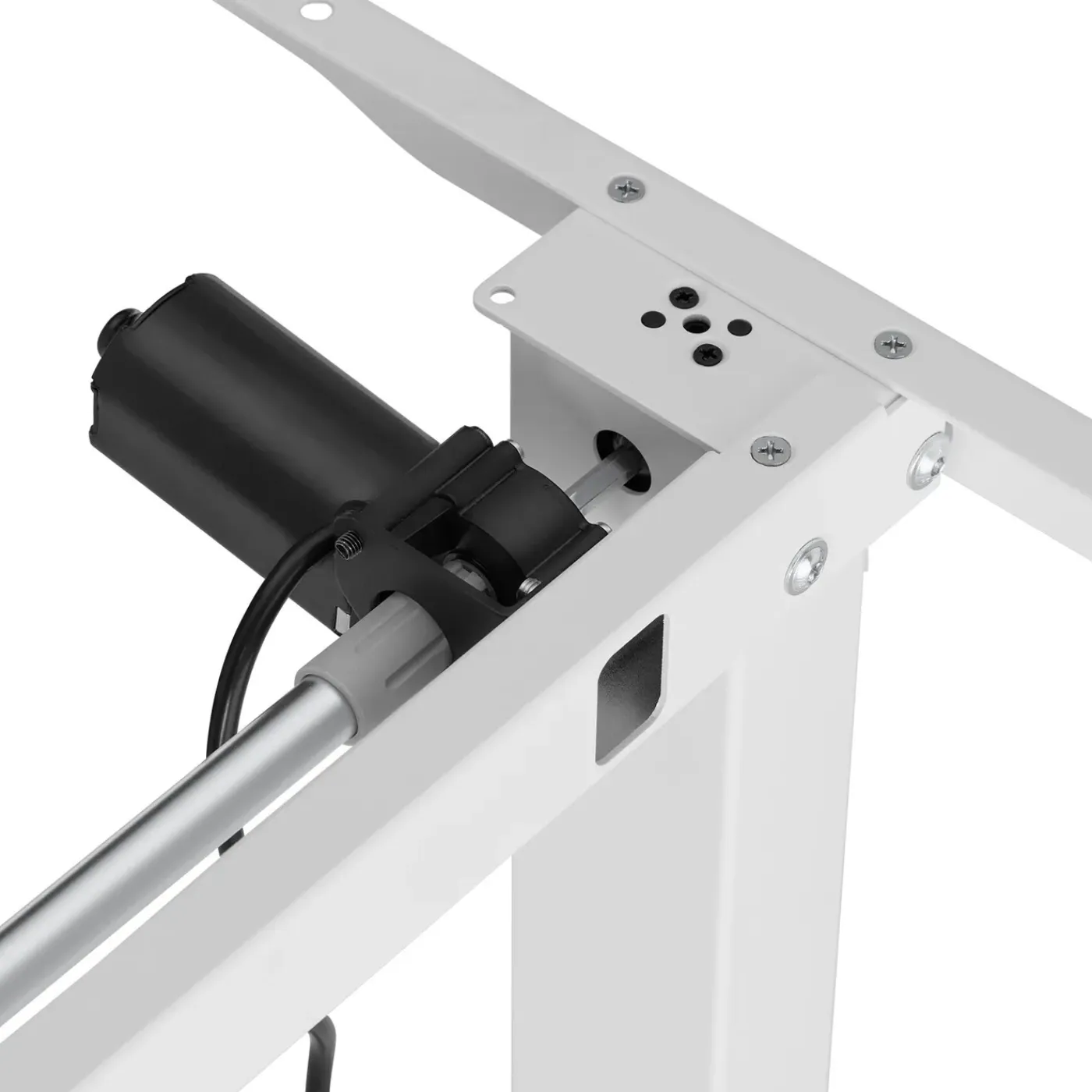 Tectake Elektrisch Verstelbaar Bureau - Onderstel 2 Niveaus - Wit - 120 X 60 Cm - Met Geheugen