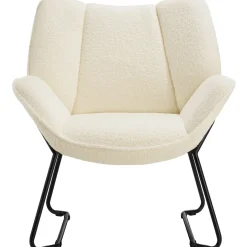 Tectake Fauteuil Kjeld Bouclé - Gestoffeerd - 120kg Draagkracht
