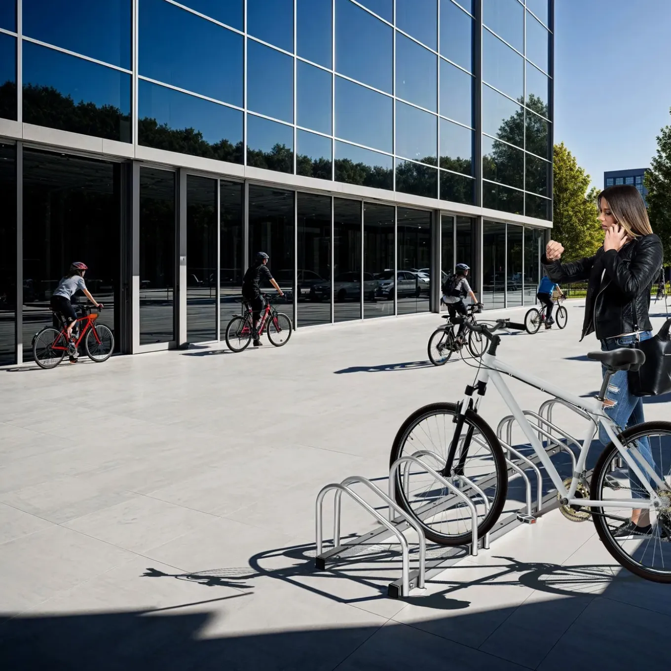 Tectake Fietsenrek - Zilver
