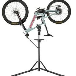Tectake - Fietsreparatiestandaard - Grijs Zwart - Opvouwbaar - Hoogte Verstelbaar - 360° Klem