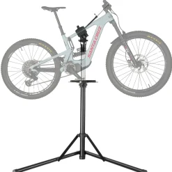 Tectake - Fietsreparatiestandaard - Grijs Zwart - Opvouwbaar - Hoogte Verstelbaar - 360° Klem