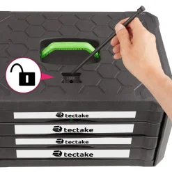 Tectake Gereedschapskoffer 899 Onderdelen Met 4 Laden - Zwart