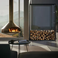 Tectake Haardhoutrek Tuby - Voor Binnen & Buiten - 100,5x25x150cm - Zwart