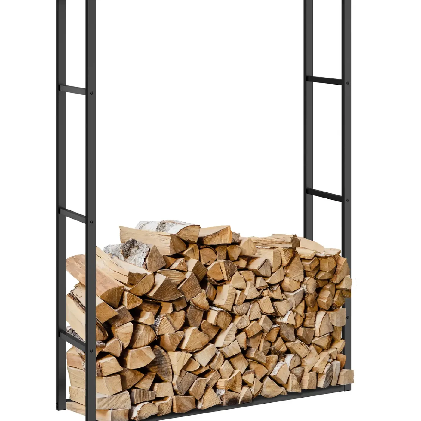 Tectake Haardhoutrek Tuby - Voor Binnen & Buiten - 100,5x25x150cm - Zwart