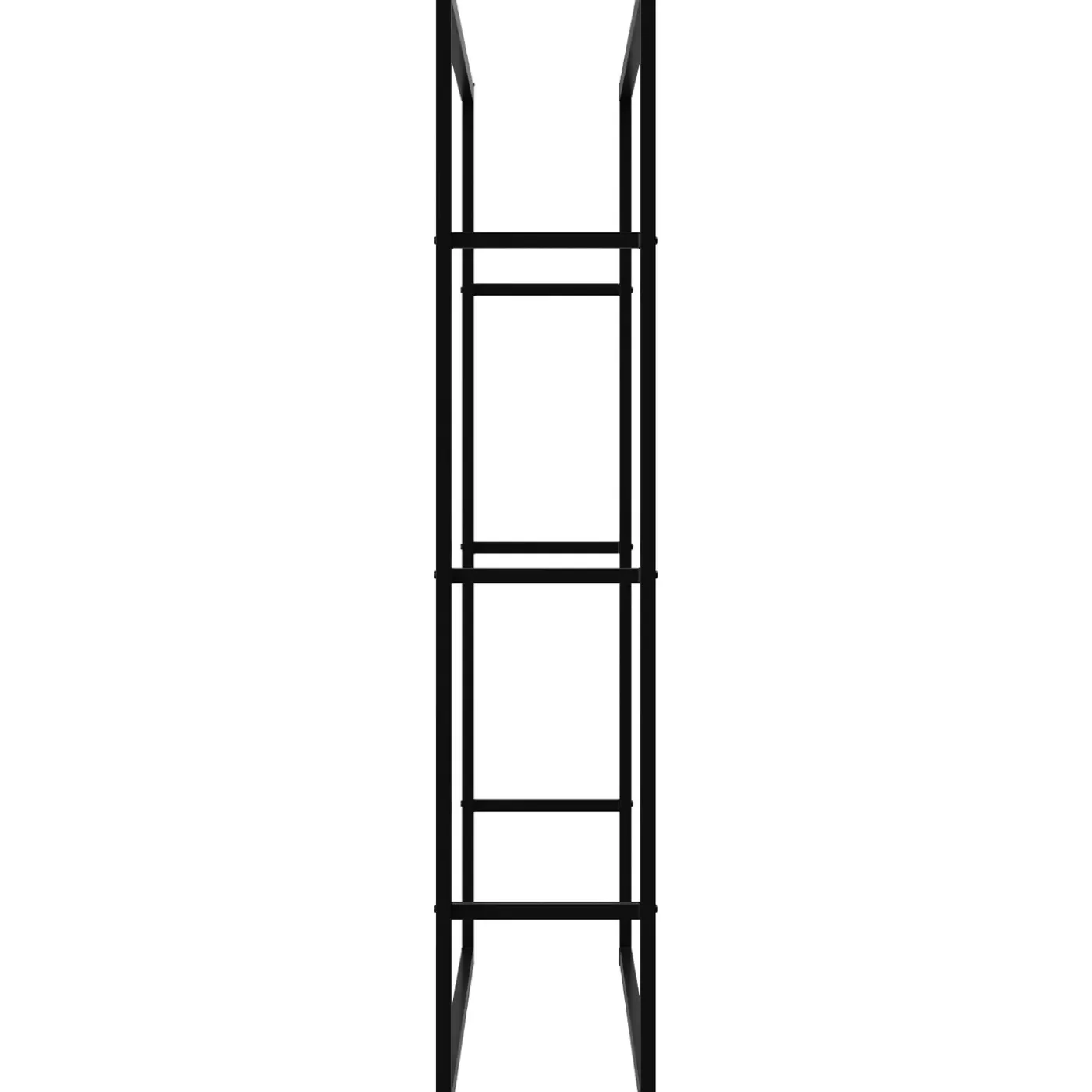 Tectake Haardhoutrek Tuby - Voor Binnen & Buiten - 100,5x25x150cm - Zwart