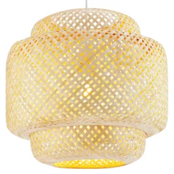 Tectake - Hanglamp Lignea Lux Van Bamboe, In Boho-stijl, 40w - Bruin