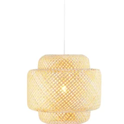 Tectake - Hanglamp Lignea Lux Van Bamboe, In Boho-stijl, 40w - Bruin