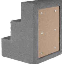 Tectake Huisdiertrap Paw Path Met Pluche Bekleding 37 X 45 X 34,5 Cm - Grijs