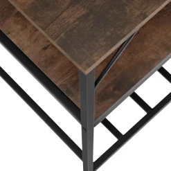 Tectake Keukenrek Akeley - Industrieel Hout Donker - Rustiek
