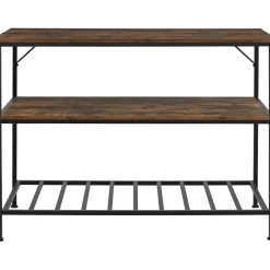 Tectake Keukenrek Akeley - Industrieel Hout Donker - Rustiek