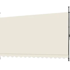 Tectake Klemluifel Met Zwengel, In Hoogte Verstelbaar, 350 X 180 Cm, Beige