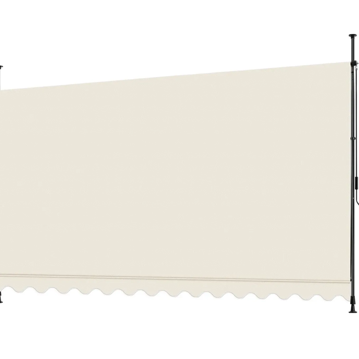 Tectake Klemluifel Met Zwengel, In Hoogte Verstelbaar, 350 X 180 Cm, Beige