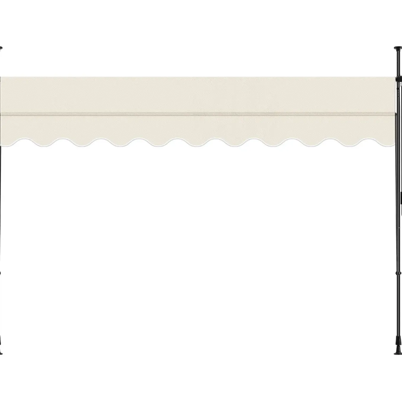 Tectake Klemluifel Met Zwengel, In Hoogte Verstelbaar, 350 X 180 Cm, Beige