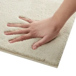 Tectake Kortpolig Vloerkleed Soft Zone, 200 X 290 Cm, Beige