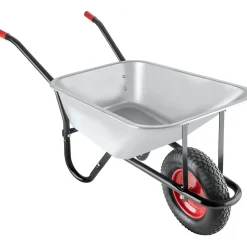 Tectake Kruiwagen - 100l - Verzinkt Staal - 250kg Draagvermogen - Tuinkruiwagen