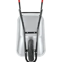 Tectake Kruiwagen - 100l - Verzinkt Staal - 250kg Draagvermogen - Tuinkruiwagen