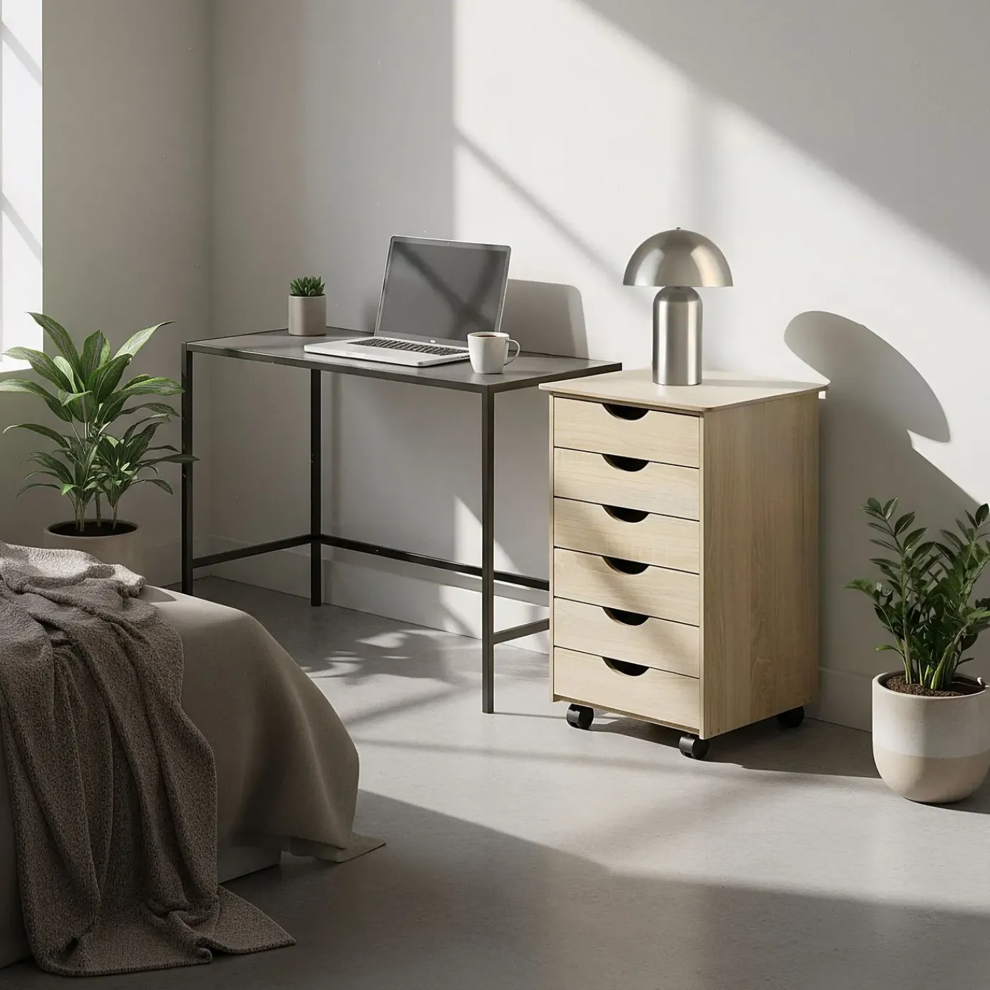 Tectake Ladekast Van Hout 65x36x40cm - Licht Hout - Eiken Sonoma