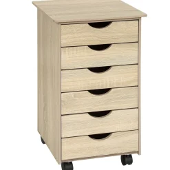 Tectake Ladekast Van Hout 65x36x40cm - Licht Hout - Eiken Sonoma