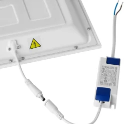 Tectake - Led-paneel Lucerna, Ultradun, Warmwit - Wit