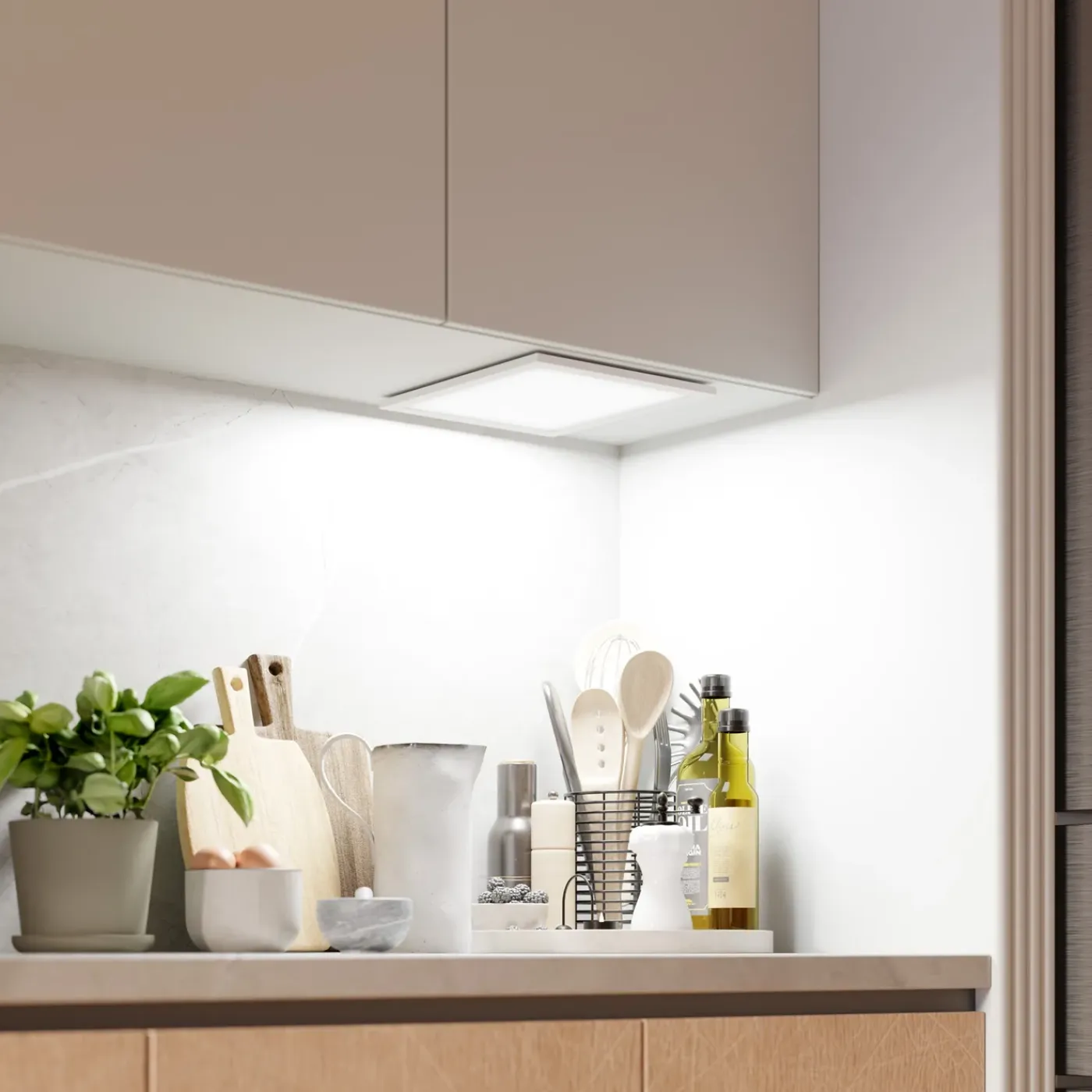 Tectake - Led-paneel Lucerna, Ultradun, Warmwit - Wit