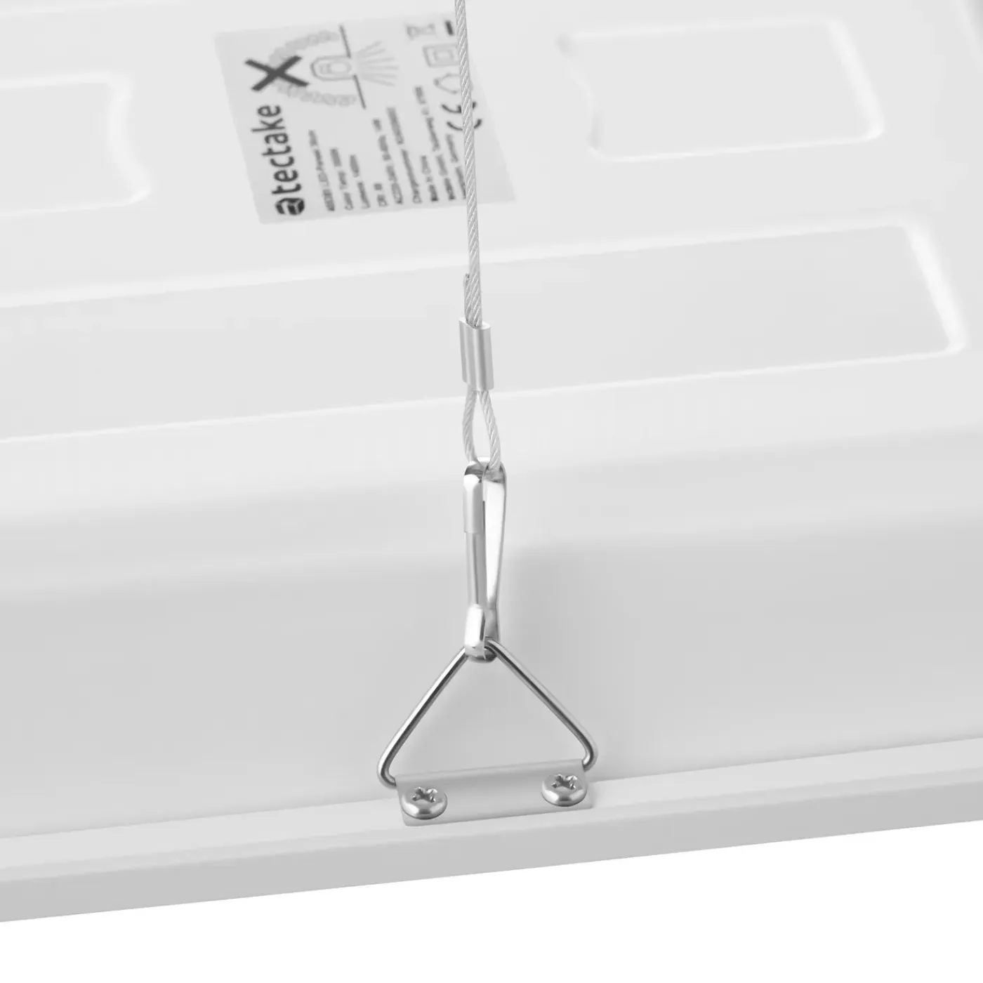 Tectake - Led-paneel Lucerna, Ultradun, Warmwit - Wit