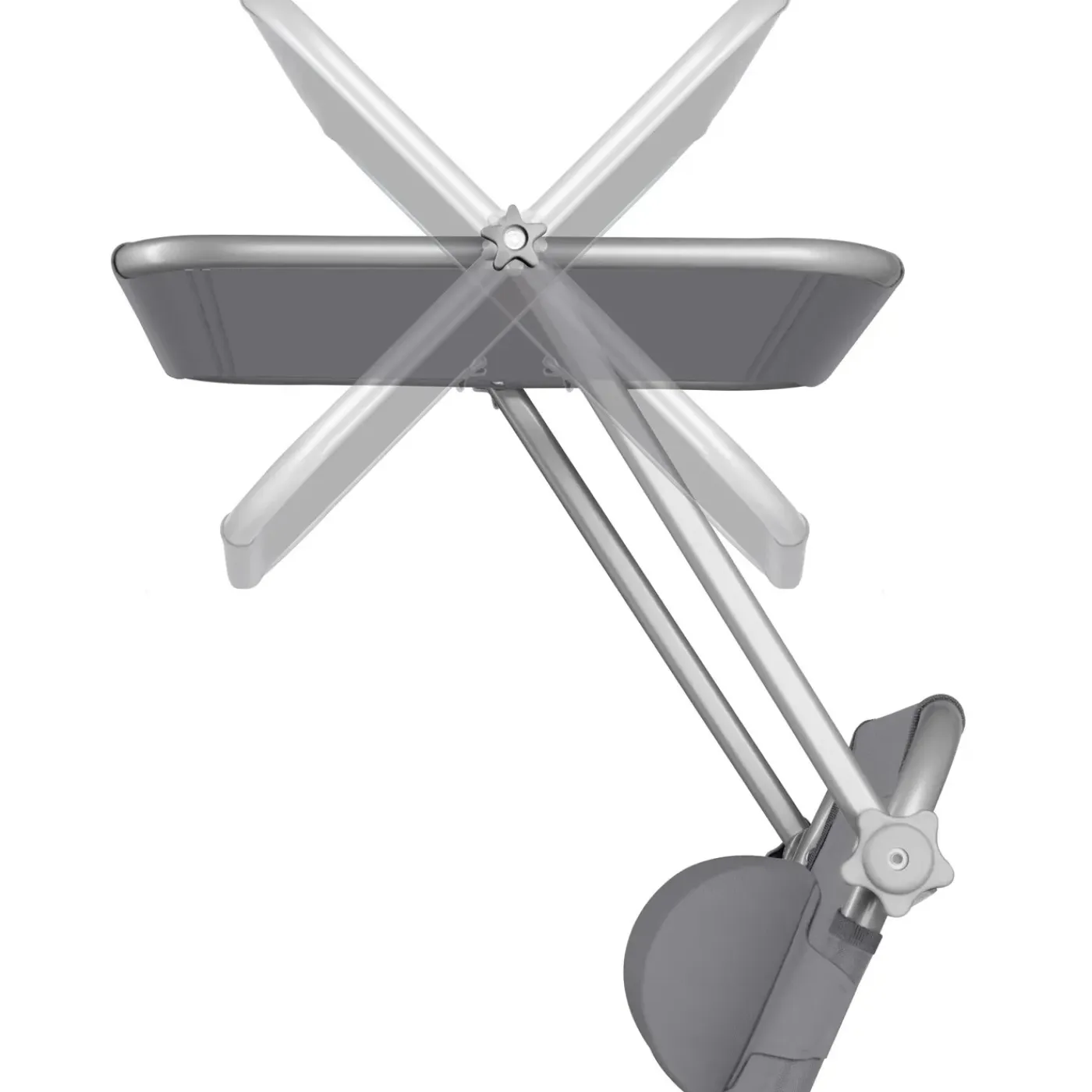 Tectake Ligbed met Zonnescherm - 4 Niveaus - Met Hoofdkussen - Ligstoel - Strandstoel
