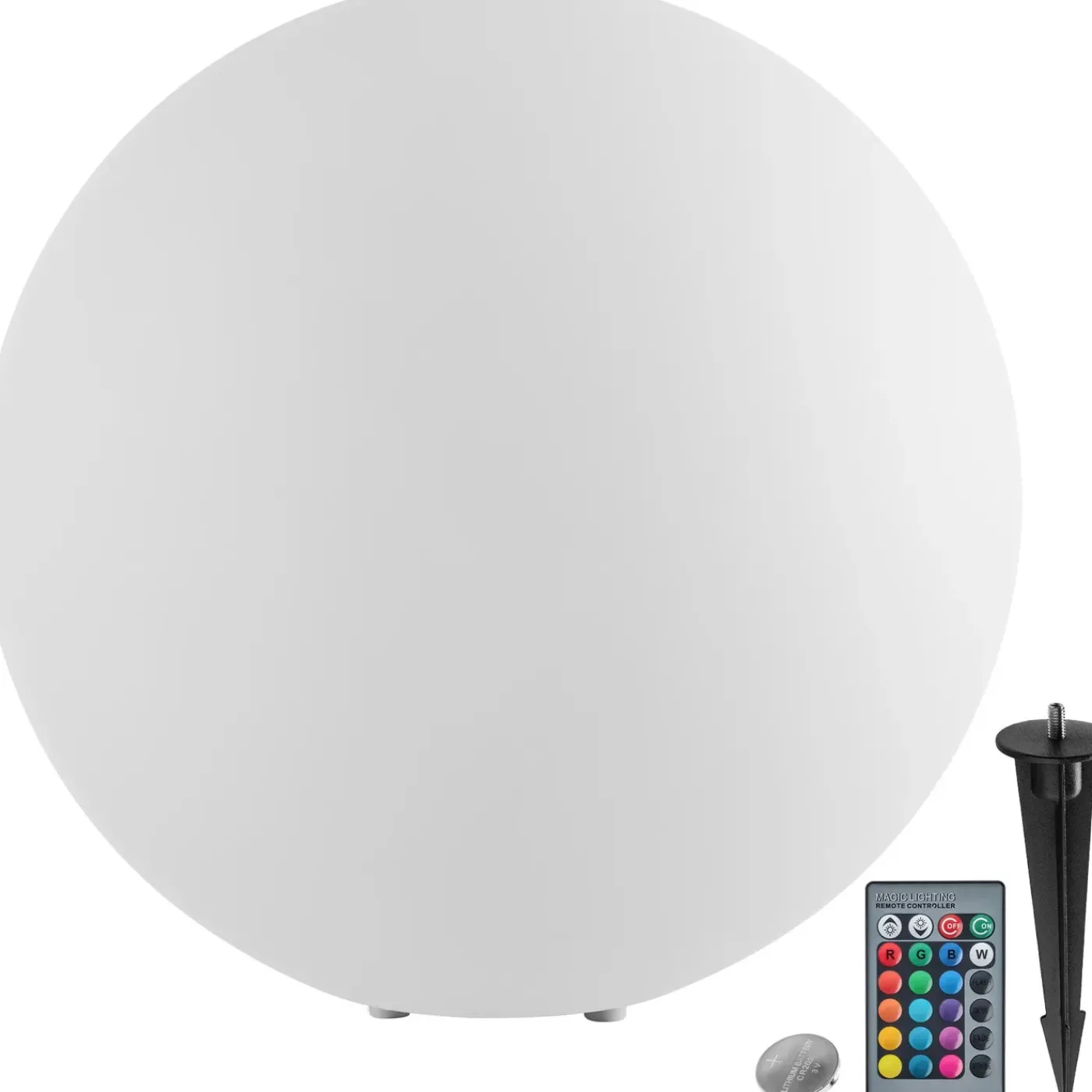 Tectake Luminous Globe, Led, Met Afstandsbediening, Wit