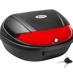 Tectake Motorkoffer Met Reflector - Inhoud Ca. 48 Liter - Zwart