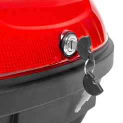 Tectake Motorkoffer Met Reflector - Inhoud Ca. 48 Liter - Zwart