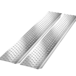 Tectake Oprijplaten Sven Set Van 2 - 400 Kg Draagkracht En Antislip - Zilver