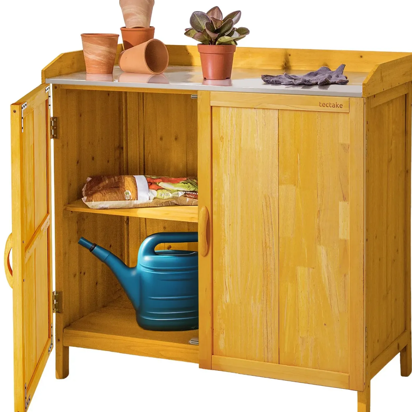 Tectake Planten Tafel Vita Met Onderkast - Bruin