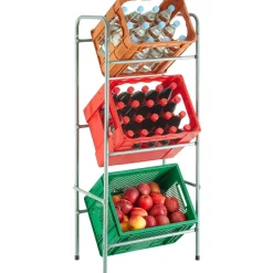 Tectake Rek Voor 3 Drankkratten - Grijs
