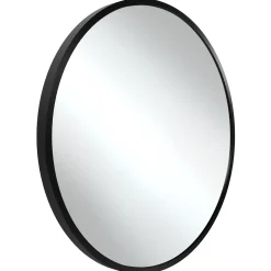 Tectake Ronde Wandspiegel Fiona Met Aluminiumframe, 70 X 2,5 Cm, Zwart
