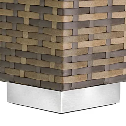 Tectake 2 Rotan Ligstoelen Met Aluminium Frame En Tafel - Inclusief Beschermhoes - Natuur