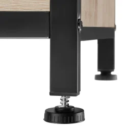 Tectake - Schoenenkast - Met 3 Kleppen - Industrieel Licht Hout, Eiken Sonoma