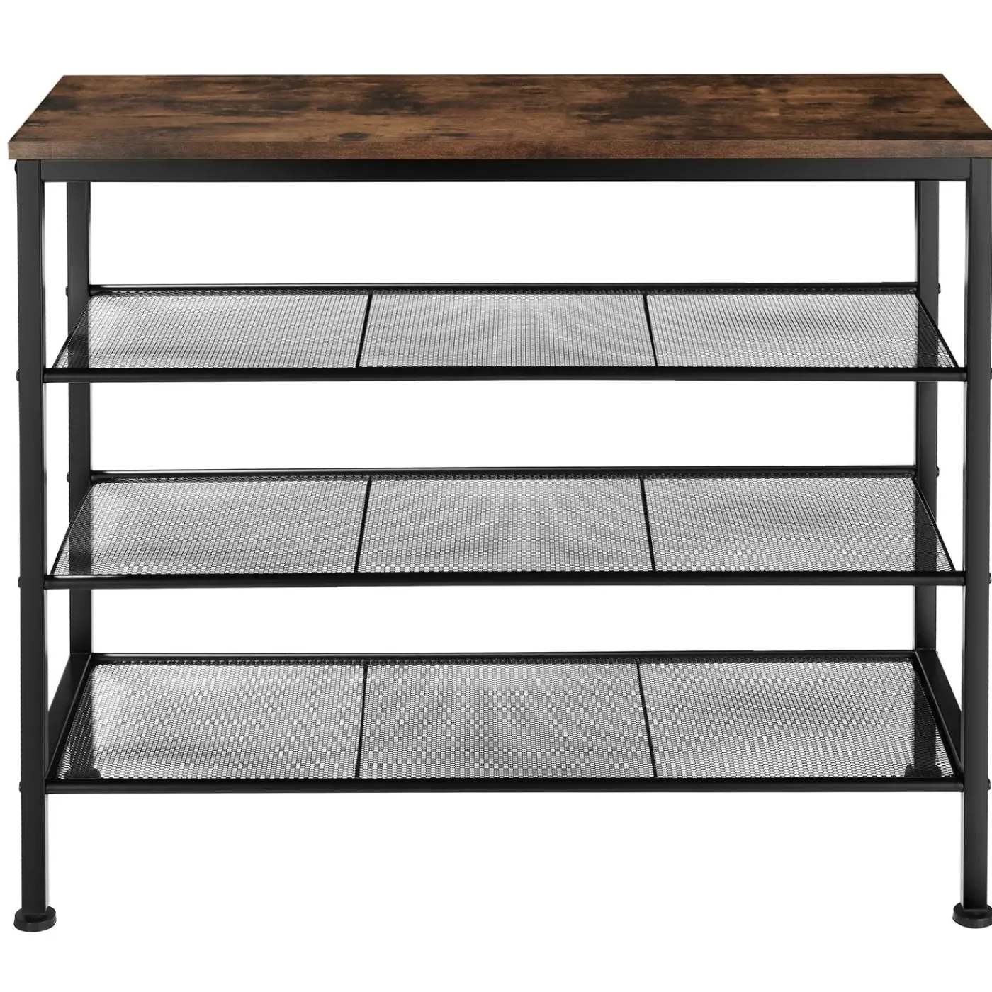 Tectake - Schoenenrek Newport 80,5x30,5x72,5cm - Industrieel Hout Donker, Rustiek