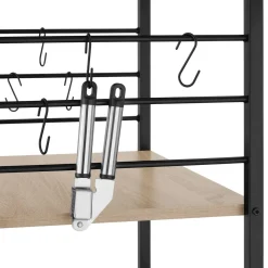 Tectake Serveerwagen Rugby 65,5x45,5x88,5cm - Industrieel Licht Hout - Eiken Sonoma