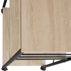 Tectake Serveerwagen Rugby 65,5x45,5x88,5cm - Industrieel Licht Hout - Eiken Sonoma