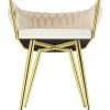 Tectake Set Eetkamerstoelen Astano Fluweel - Knoopdesign - Set Van 2
