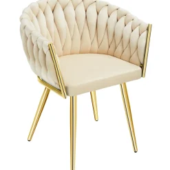 Tectake Set Eetkamerstoelen Astano Fluweel - Knoopdesign - Set Van 2