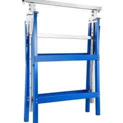 Tectake Set Van 2 Schragen In Hoogte Verstelbaar - Inklapbaar - Blauw
