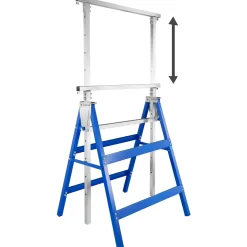 Tectake Set Van 2 Schragen In Hoogte Verstelbaar - Inklapbaar - Blauw