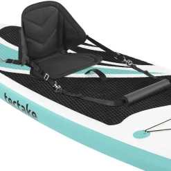 Tectake - Stand-up-paddleboard - Opblaasbaar - Tot 200 Kg - Antislip - Wit Turkoois