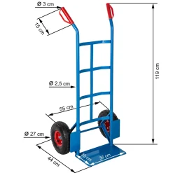 Tectake Steekwagen Tot 200 Kg - Blauw