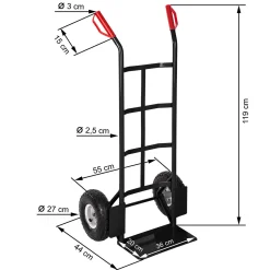 Tectake Steekwagen Tot 200 Kg - Zwart