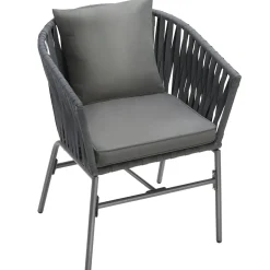 Tectake Stoelset Valeiras In Rope-design - Dikke Kussens - 60x61x77cm
