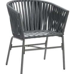 Tectake Stoelset Valeiras In Rope-design - Dikke Kussens - 60x61x77cm