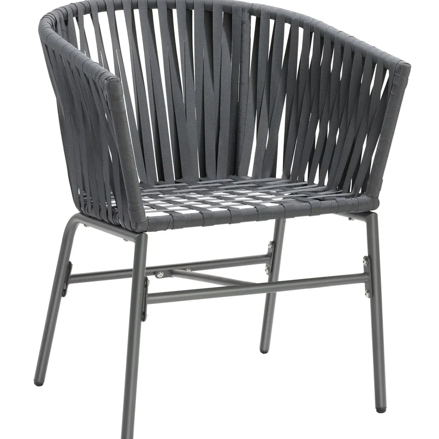 Tectake Stoelset Valeiras In Rope-design - Dikke Kussens - 60x61x77cm