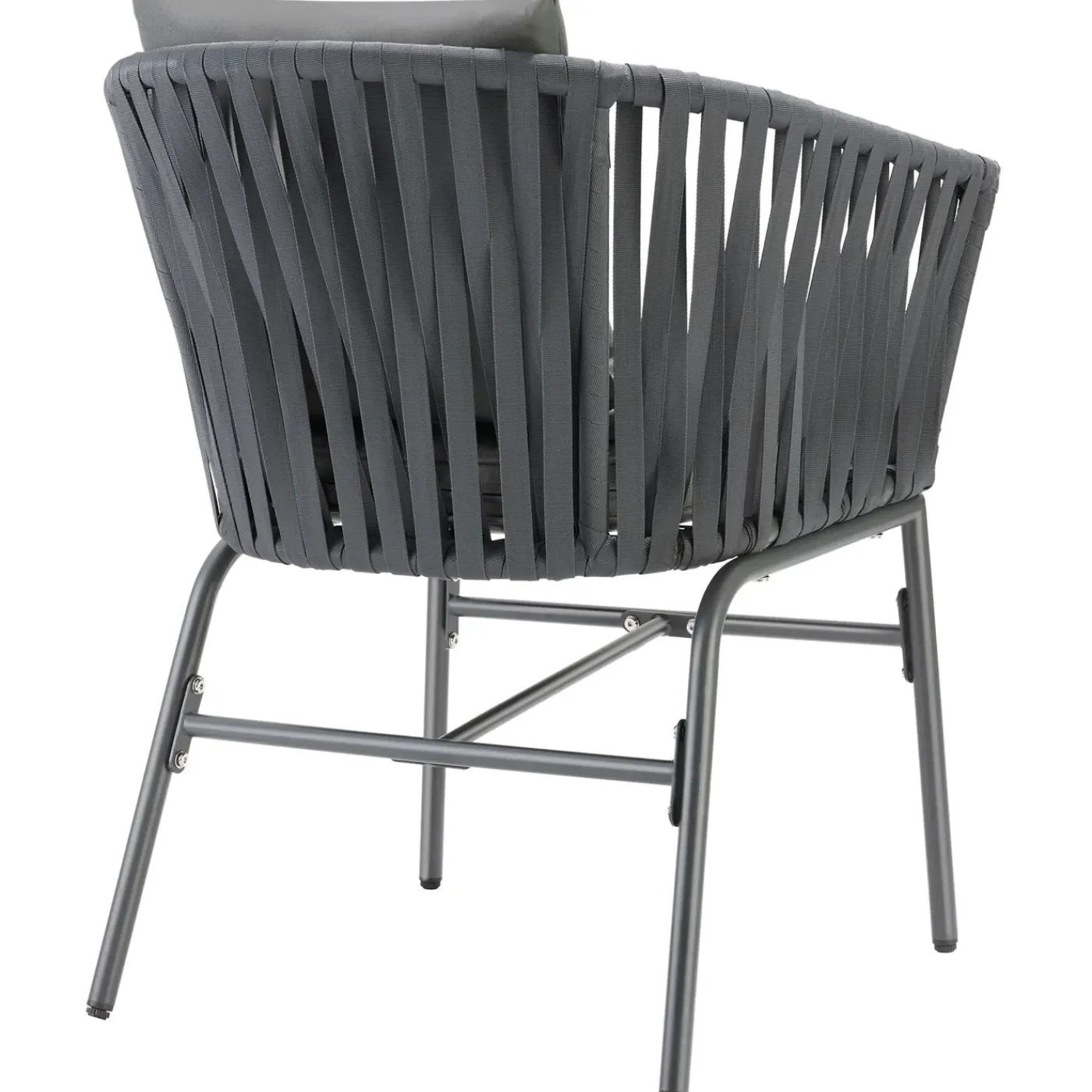 Tectake Stoelset Valeiras In Rope-design - Dikke Kussens - 60x61x77cm