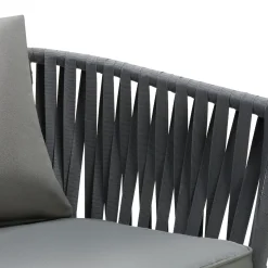 Tectake Stoelset Valeiras In Rope-design - Dikke Kussens - 60x61x77cm
